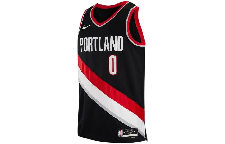 Nike Basketball Jersey 2022 23 Season, Boston Portland Trail Blazers, Lillard Size 0 Men's Black