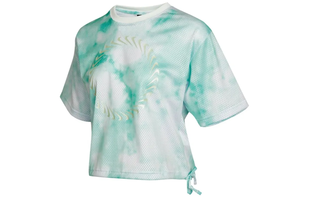 Nike Crop Tops Women's Green Crew Neck Moderate