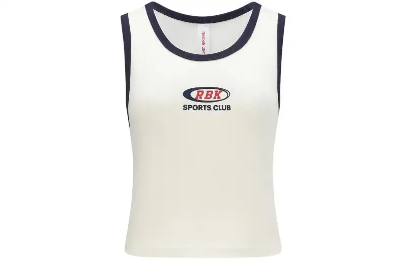 Reebok Tank Tops Women's Ecru Crew Neck Moderate Other
