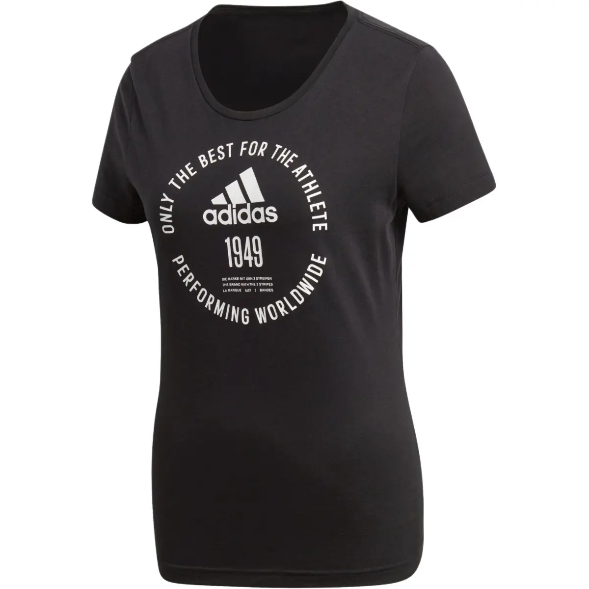 Adidas T-Shirts Women's Black Crew Neck Moderate Other