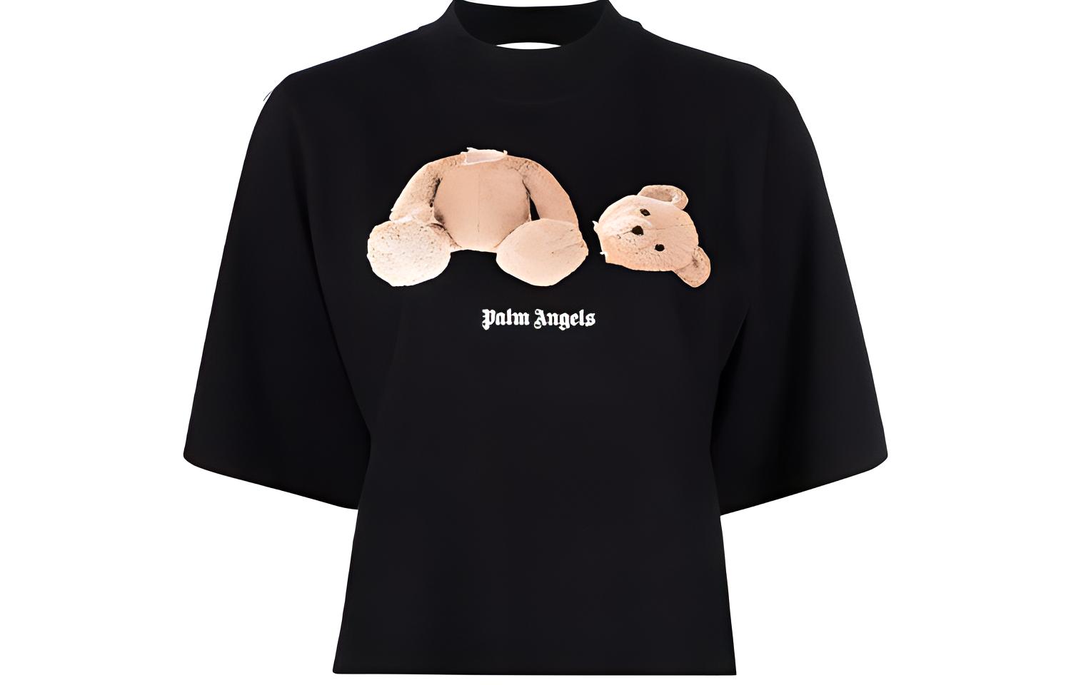 Женская футболка PALM ANGELS PWAA020C99JER0011060 (черная)