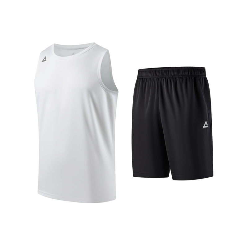 PEAK Running Clothing Sets Men’s All White Black