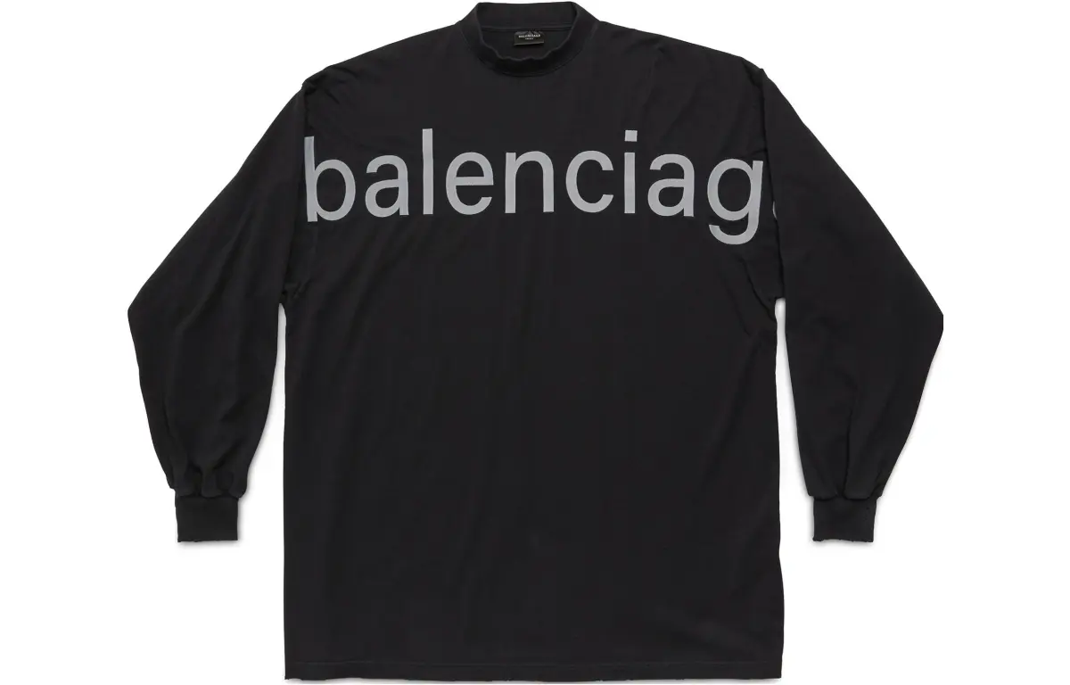 Balenciaga T-Shirt Women's Black Loose Fit