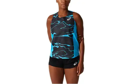 Asics Light Mesh Singlet Tank Top Women's Blue