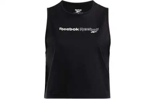 Reebok Tank Tops Women's Black Crew Neck Moderate Other