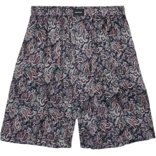 Balenciaga Casual Shorts Regular Fit Men's Black