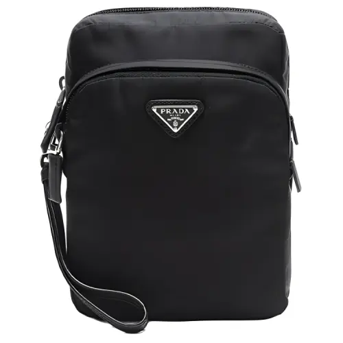 PRADA Nylon Fabric Clutch Men's Black