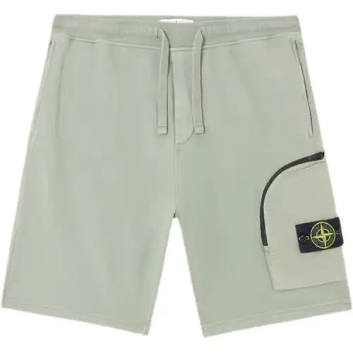 STONE ISLAND Logo Patch Drawstring Shorts