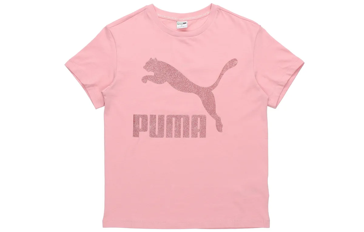PUMA Set in Sleeve T Shirt Women's Pink