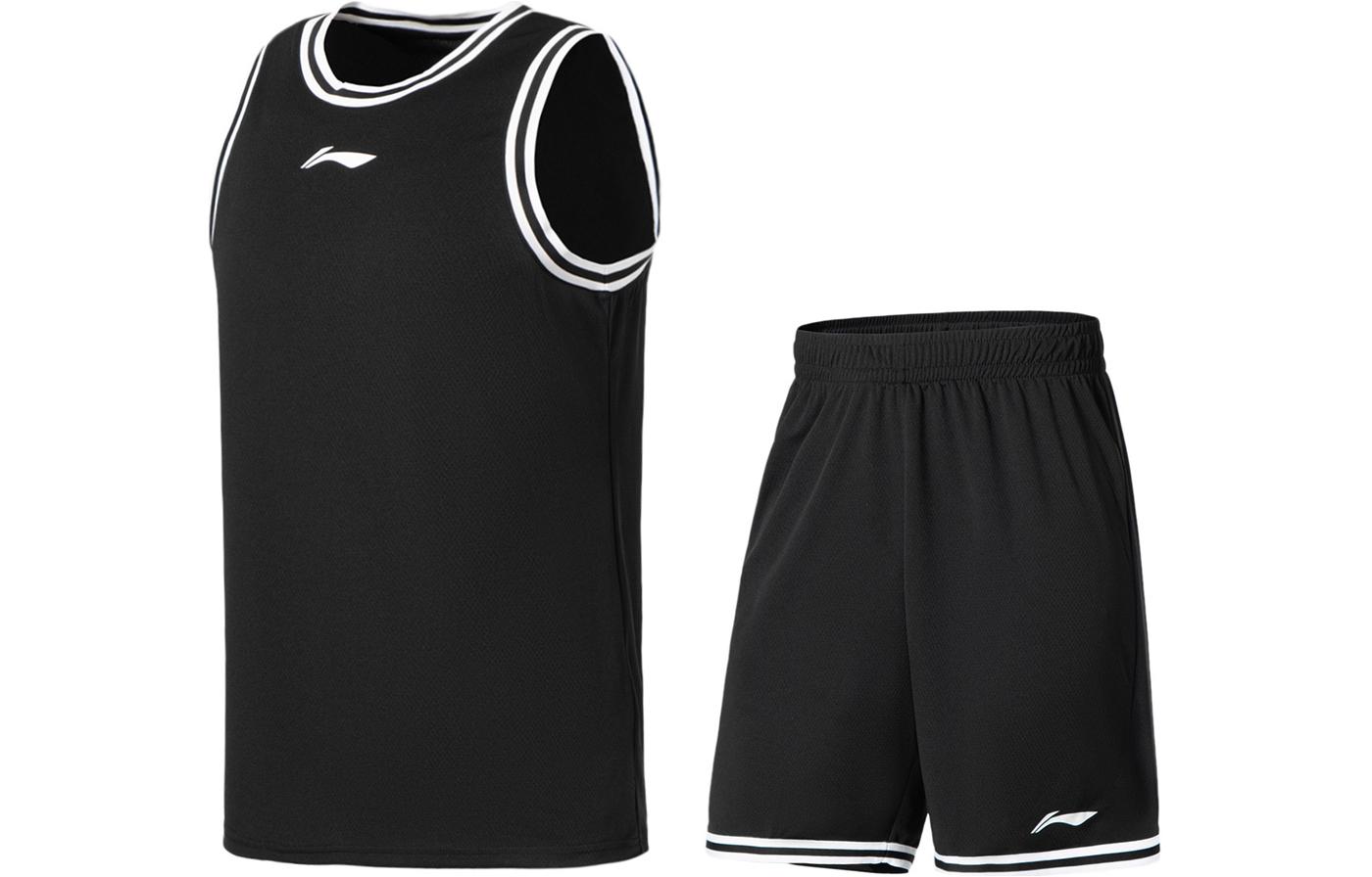 Li Ning Basketball Collection Casual Sportswear Men’s Black/Black And White Webbing