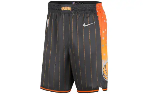 Nike NBA color-blocked brown print stripes SW fan version 2021/22 Orlando Magic basketball pants men's brown