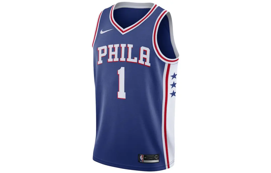 Nike Philadelphia 76ers Basketball Jersey Men's Blue