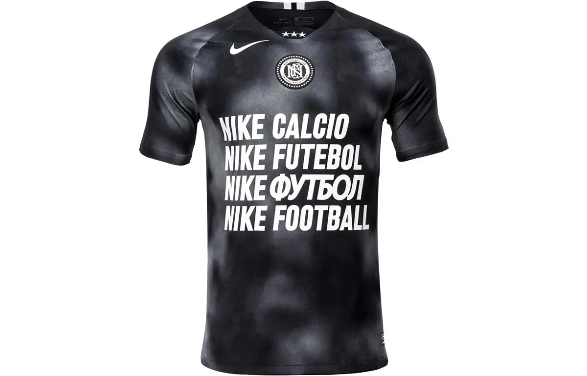 Nike Soccer Jerseys Men's Black Moderate Straight Fit