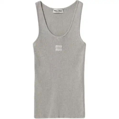 MIU MIU SS24 Tank Top Women's Gray
