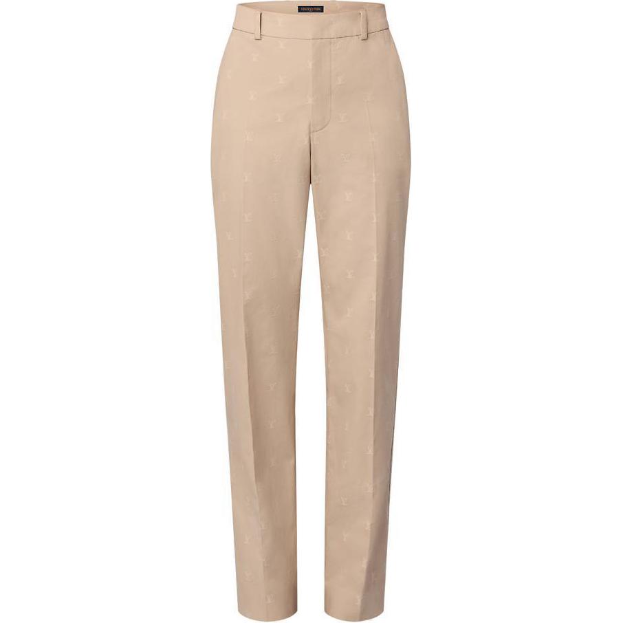 Lv Lv Blason Cotton Jacquard Chino Pants