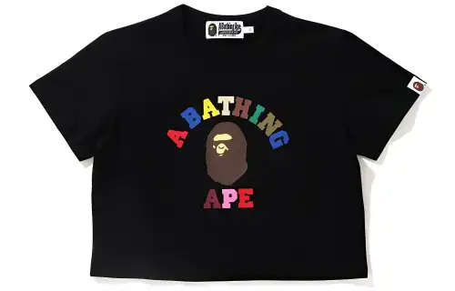 A BATHING APE Bape Crop Tops Women's Crew Neck Moderate