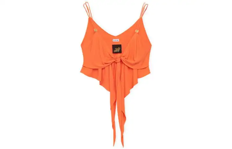 LOEWE Tank Tops Women's Orange Straight Fit