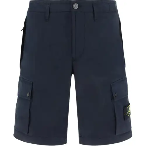 STONE ISLAND Compass-Patch Knee-Length Cargo Shorts