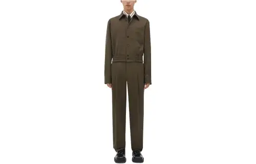 Bottega Veneta Sartorial Wool Pants Casual Pants Men's Coffee