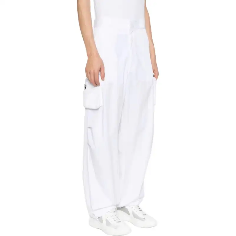 Prada straight cotton cargo trousers