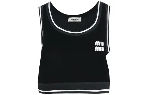 MIU MIU Tank Tops Women's Black