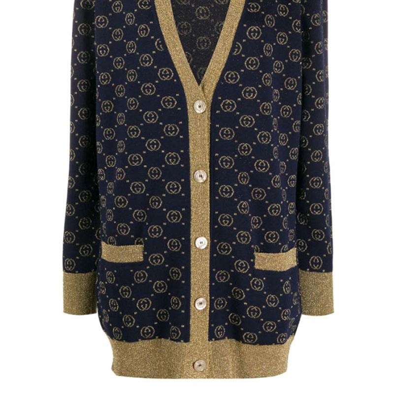 Женская кофта Gucci V (синяя) — фото 2