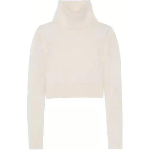 SAINT LAURENT Turtleneck Long-Sleeved Cropped Jumper