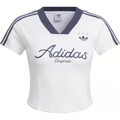 adidas originals Women'ss Crop Jersey T-shirt White