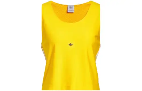 Adidas Originals Tank Tops Women's Bright Yellow Crew Neck Moderate Other