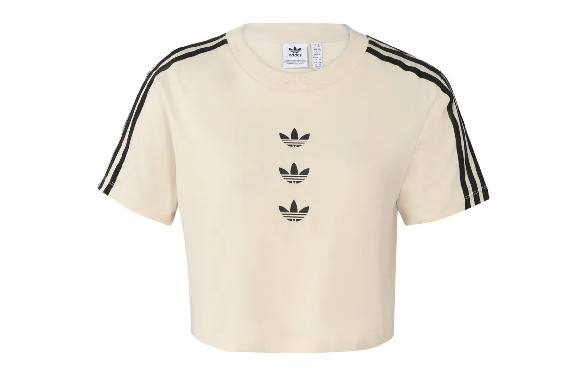 Adidas Originals The Baddie Edit Crop Top Women's Ecru