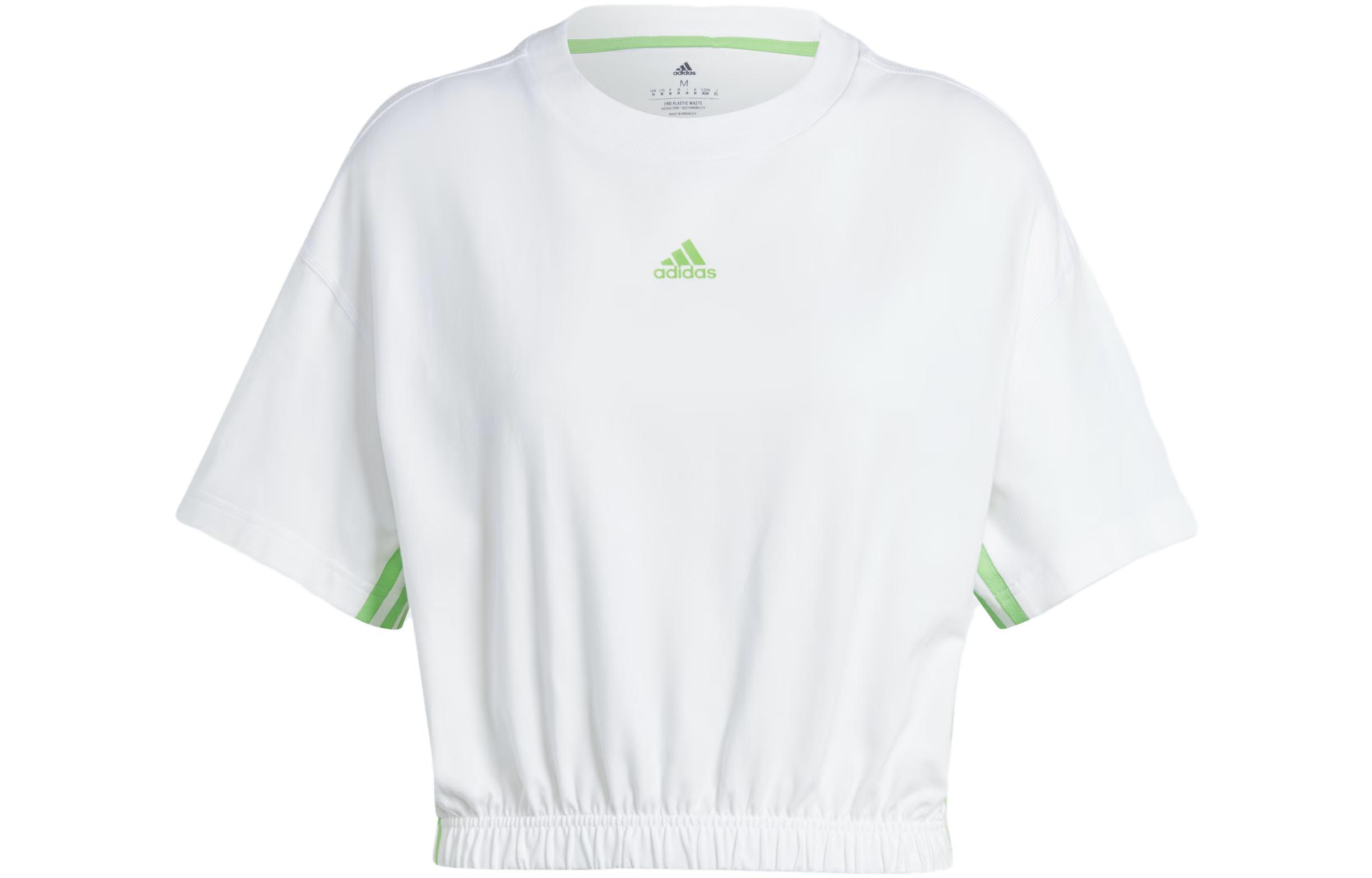 Женская футболка adidas Dance 3-Stripes Crop Tee (белая)