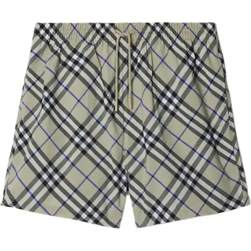 Burberry Checked Drawstring waist Swim Shorts