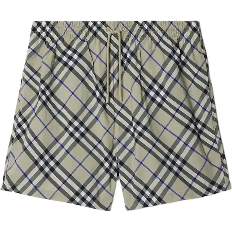 Burberry Checked Drawstring waist Swim Shorts
