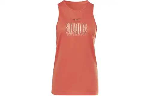Reebok Tank Tops Women's Red Crew Neck Moderate Straight Fit