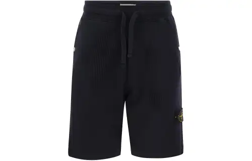 STONE ISLAND Logo Patch Drawstring Bermuda Shorts
