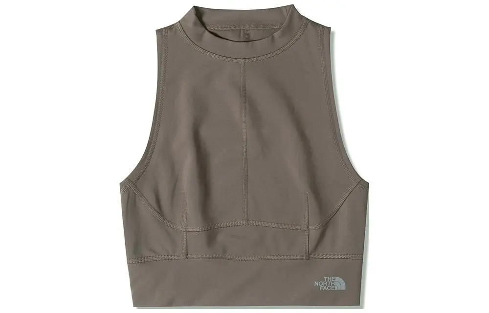 THE NORTH FACE Tank Tops Women's Brown Crew Neck Moderate Straight Fit