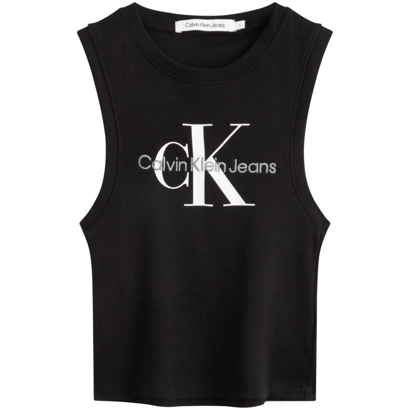 Женская майка CALVIN KLEIN Ribbed (черная)