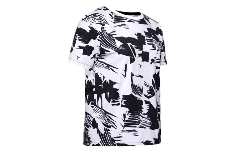 Under Armour T Shirt Women's Black White Print