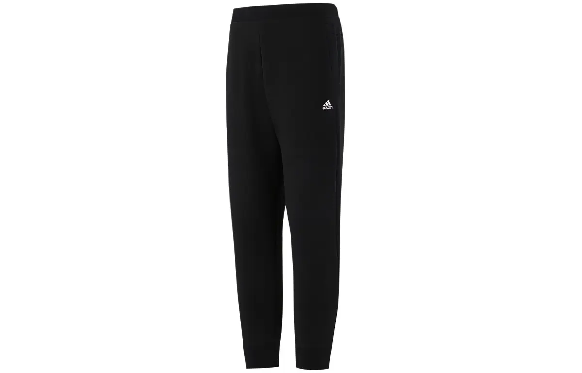 Adidas Sports Pants Men's Black Moderate Cuffed Pants