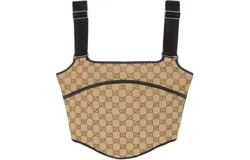 GUCCI Gg Canvas Top Beige/Ebony