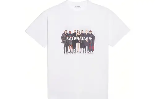 Balenciaga Drop Shoulder Sleeve T Shirt Women's White