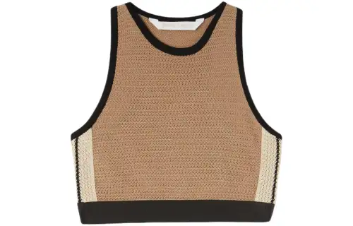 Palm Angels logo-tape knitted tank top