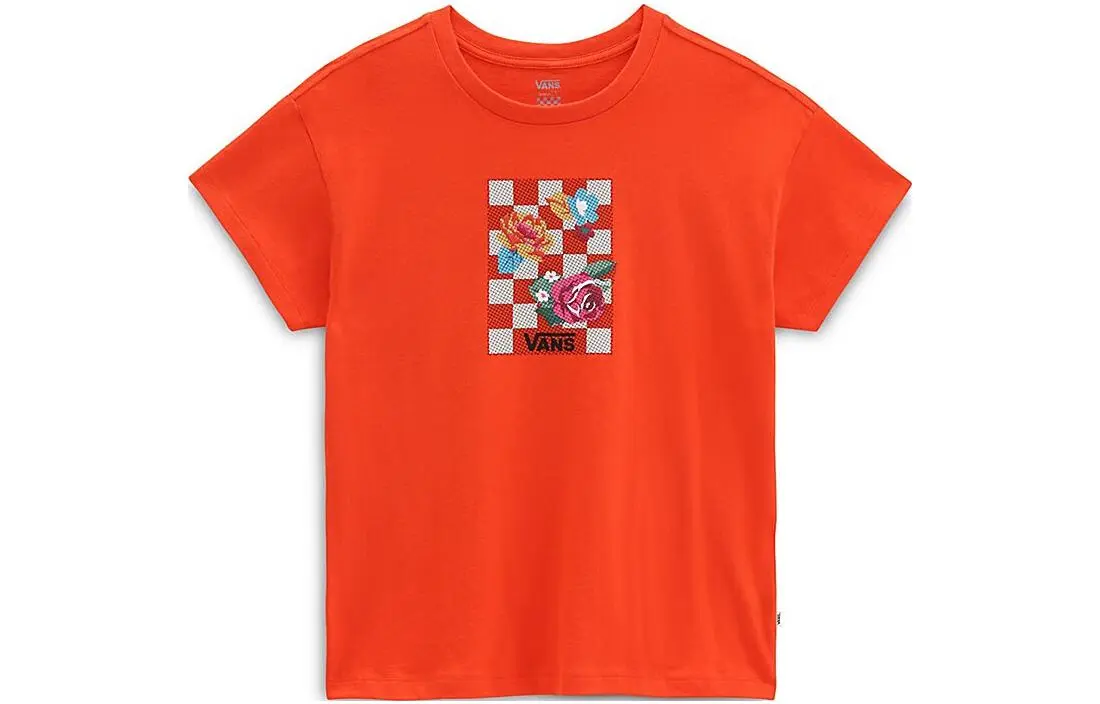 Vans Drop Shoulder Sleeve T Shirt Women's Red