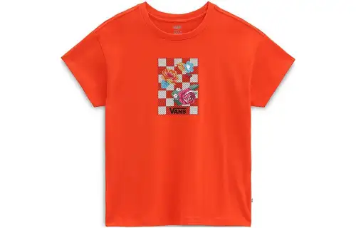Vans Drop Shoulder Sleeve T Shirt Women's Red