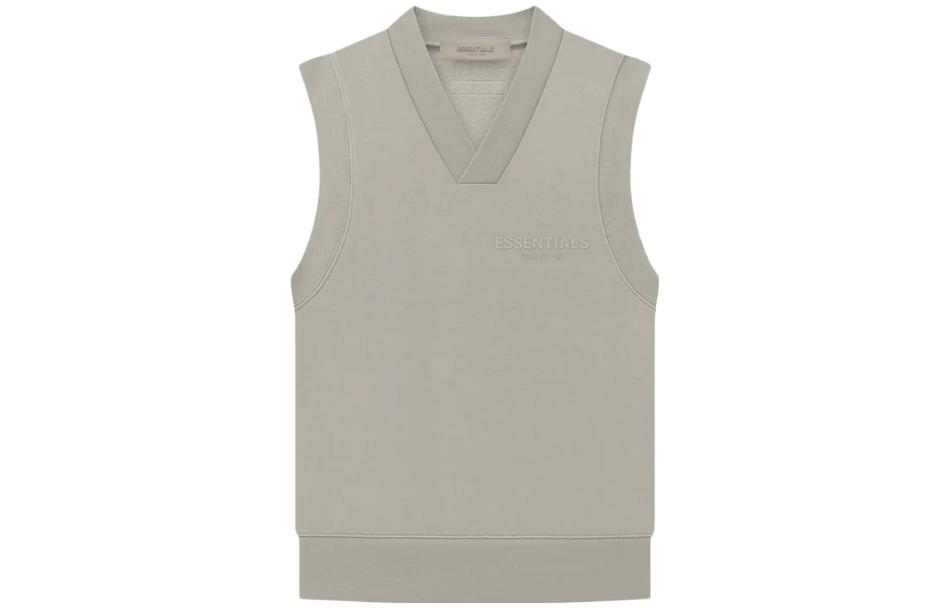Женская футболка Fear of God Essentials SS23 Womens Pullover V Neck Vest Seal (хайбон-грей)