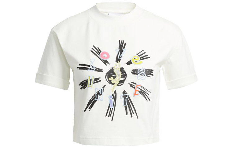 Женская футболка adidas originals Love Unites (молочная)