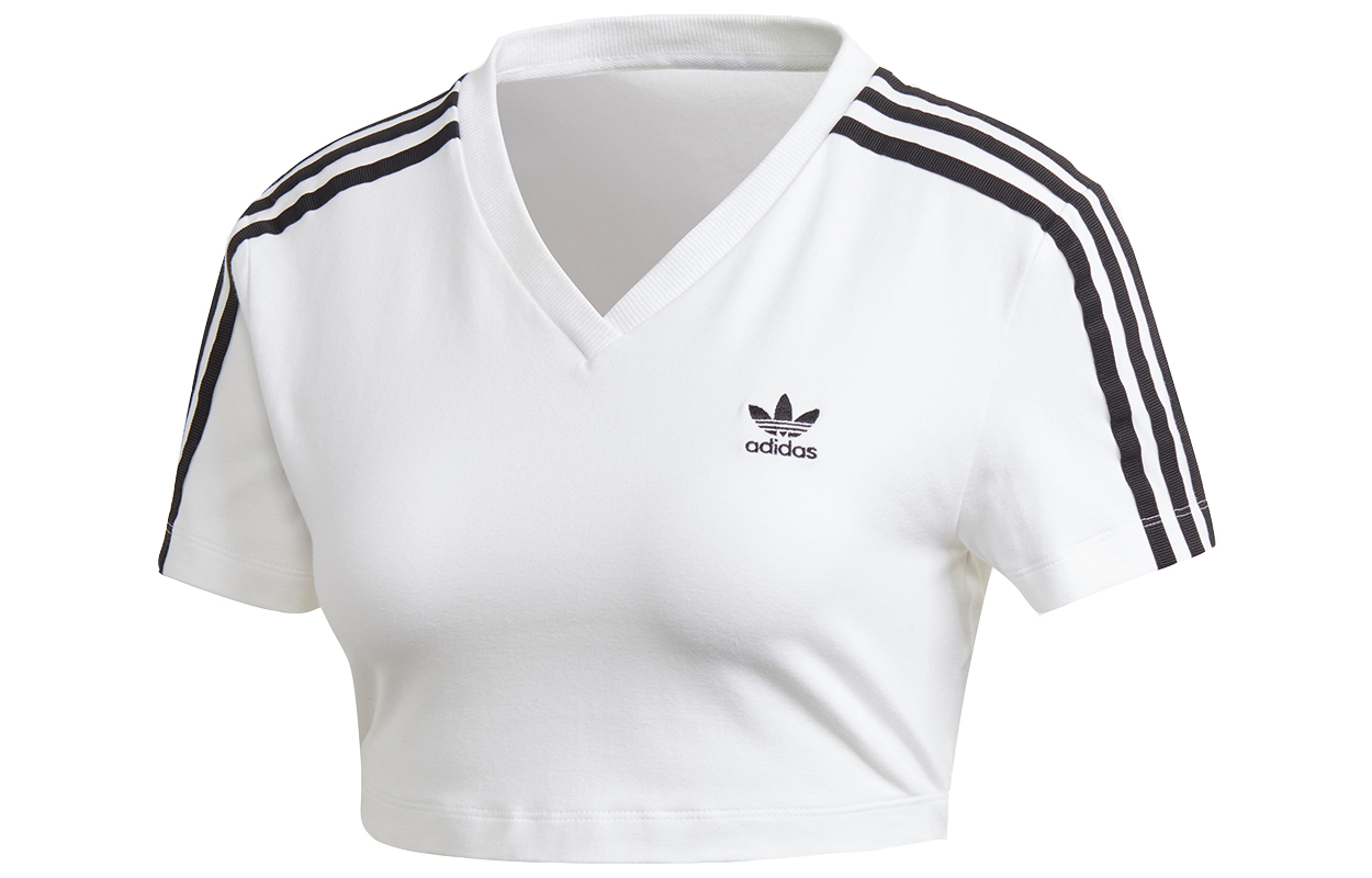 Женская футболка adidas originals Cropped Tee (белая) — фото 1