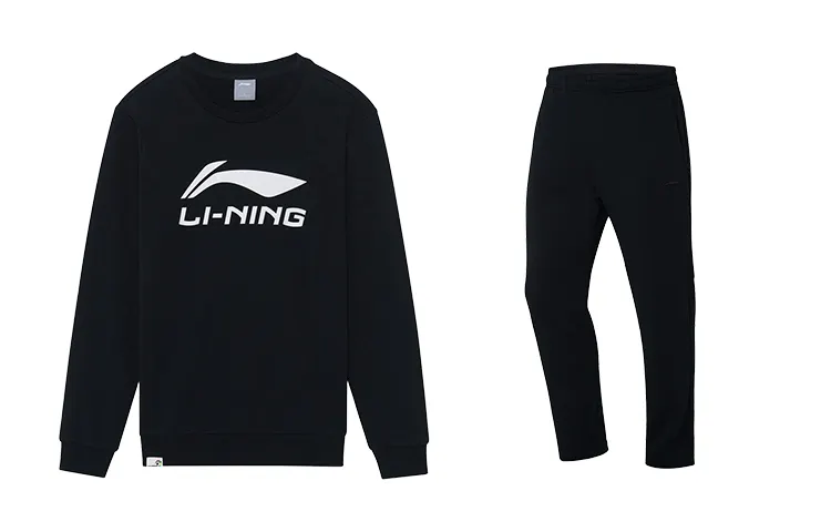 Li Ning Sweatshirt Sets Men's Crew Neck Moderate