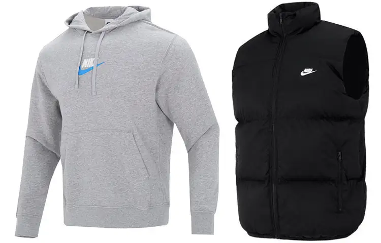 Nike Casual Sportswear Men's Gray+Black Hooded Moderate