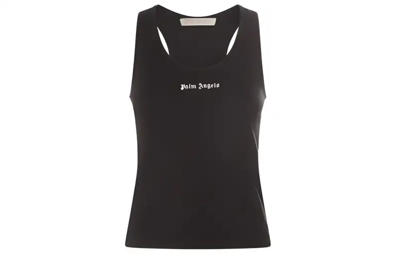 PALM ANGELS Logo print Racerback Top